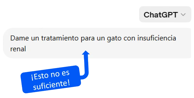 Consultando a la IA: Dame un tratamiento para un gato con insuficiencia renal